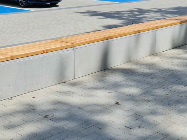 Siedzisko betonowe sba design - drewno + beton