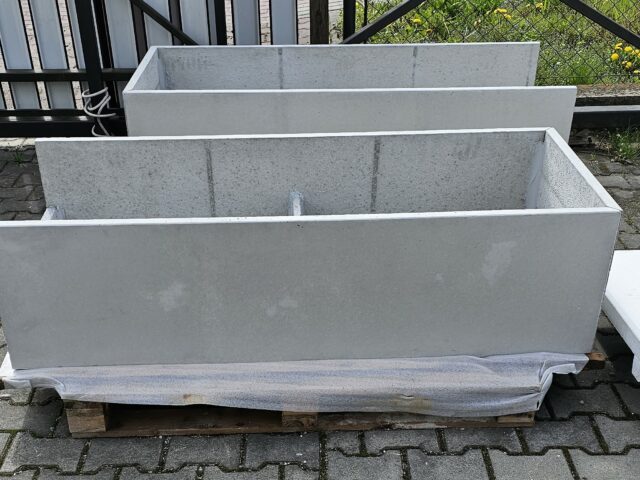 donice betonowe x obniżoną ścianką sbadesign